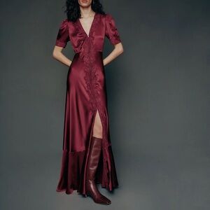 Reformation Burgundy Maxi Dress